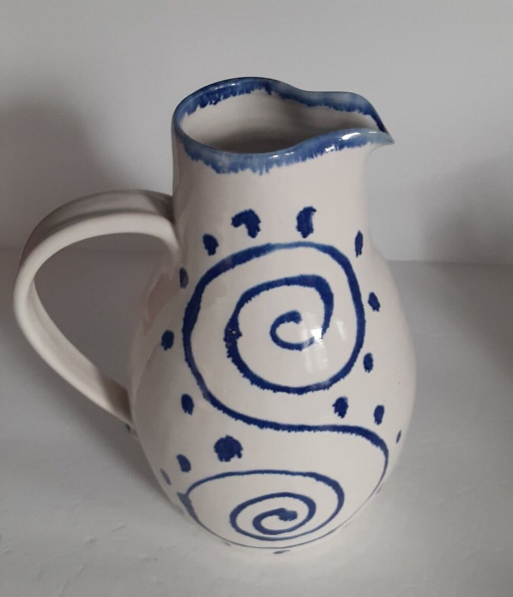 Artist Signed Stoneware Pitcher Decor/Practical